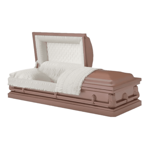 Aurora Series Copper casket — copper 20-gauge steel with copper crepe interior