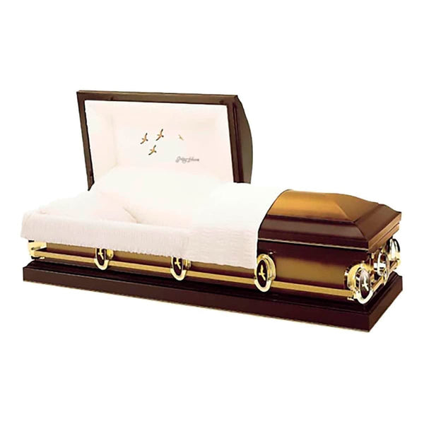 Batesville Pegasus Casket — 18-gauge steel with rosetan crepe interior