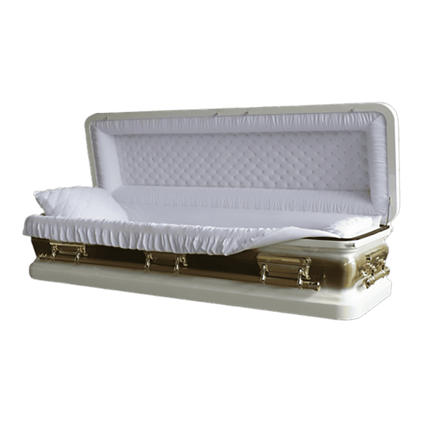 Majestic White Casket Full Couch