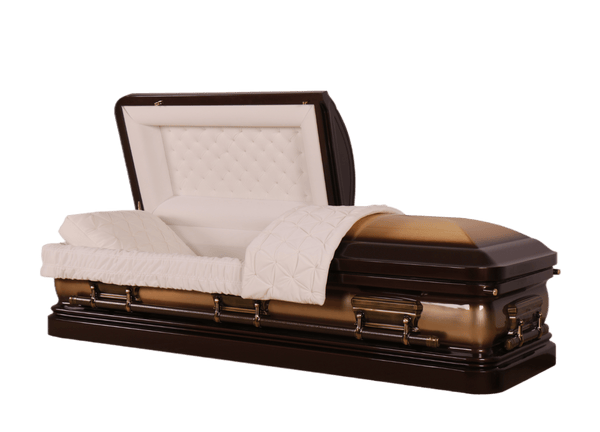 Regency Bronze casket — ivory velvet interior
