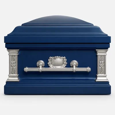 Blue caskets