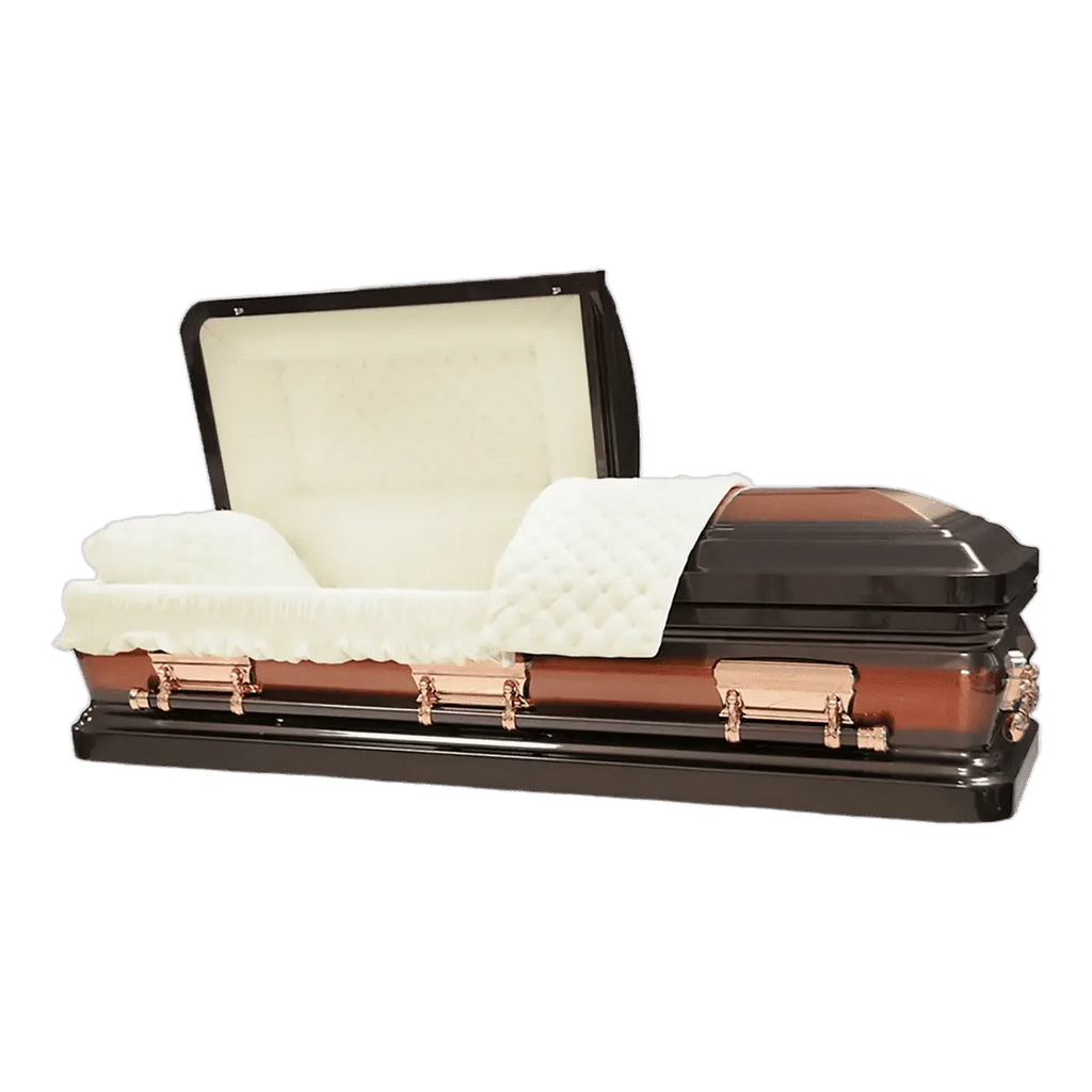 Aurora Series Copper casket — copper 20-gauge steel with copper crepe interior (view 3)