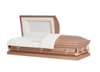 Clair Series Copper/Brass casket — copper 20-gauge steel with ivory crepe interior (view 2)
