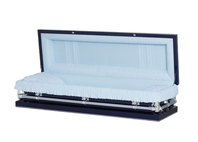 Clair Navy Blue Casket Full Couch