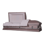 Clair Series Orchid casket — orchid 20-gauge steel with pink crepe interior (view 2)