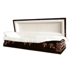 Discount Caskets Series Aegean Copper Casket Full Couch — copper 18-gauge steel with ivory velvet interior (view 2)