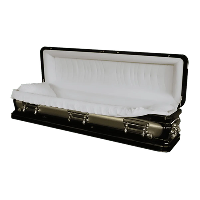 Ebony Gold Casket Full Couch