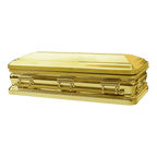 Gold Chrome Casket Full Couch — blue velvet interior (view 2)