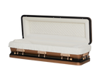 Discount Caskets Series Olympia Full Couch — black 18-gauge steel with ivory velvet interior (view 2)