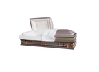 Gemini Series Rose Diamond casket — orchid 18-gauge steel with pink velvet interior (view 2)