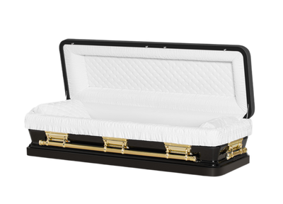 Black and Gold Casket Full Couch