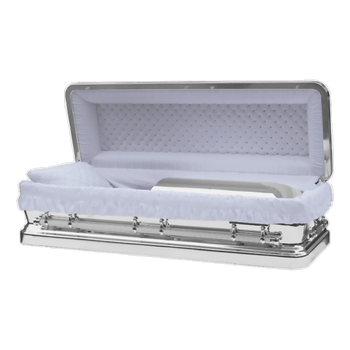 Silver Chrome Casket Full Couch