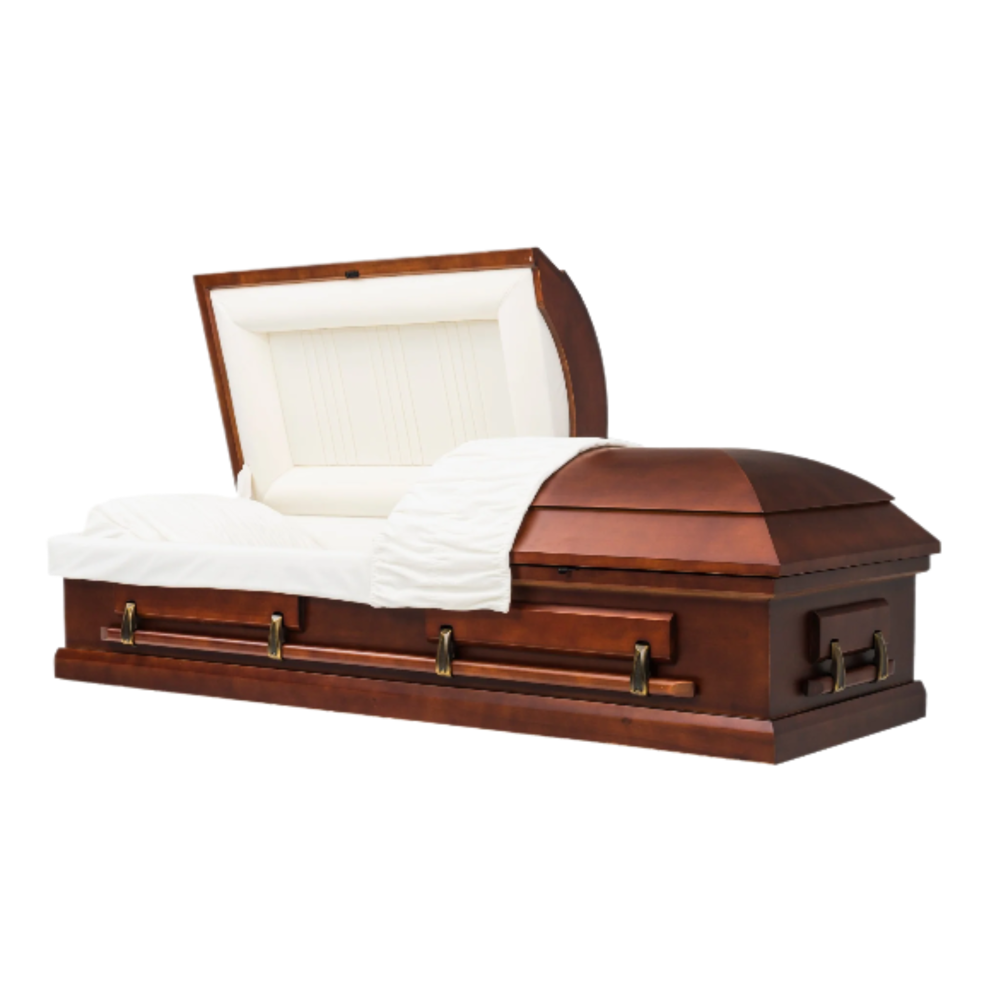 Eternal Series Cherry Casket — solid cherry with soft white velvet interior (view 2)