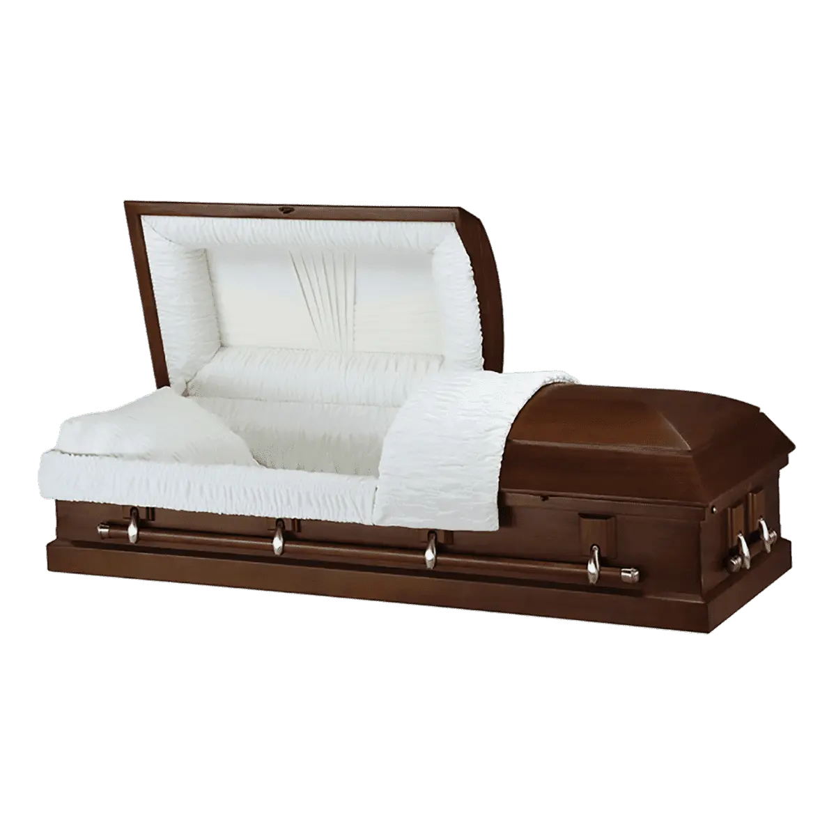 Tribute Series Hilton Poplar Wood casket — solid poplar with ivory velvet interior (view 3)