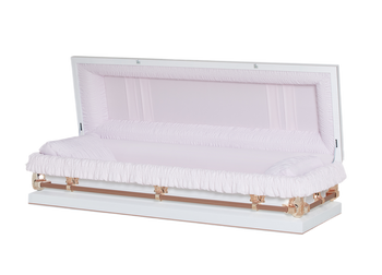 Clair White/Pink Full Couch