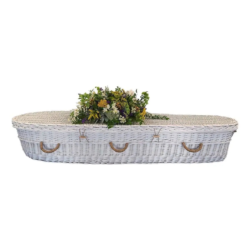 Discount Caskets White Willow Casket — solid willow with cotton interior (view 2)