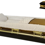Apollo Series Full Couch Bronze and Gold Casket