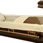 Apollo Series Full Couch Copper and Gold Casket
