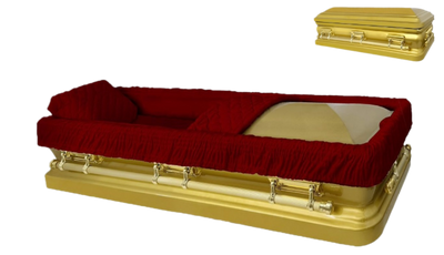 Apollo Series Full Couch Gold Casket
