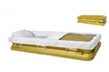 Apollo Series Full Couch White/Gold casket — gold 18-gauge steel with white velvet interior
