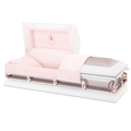 Batesville Carnation Casket — 18-gauge steel with moss pink crepe interior