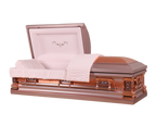 Athena Copper Casket — pink velvet interior (view 2)