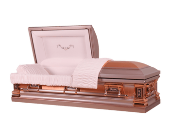Athena Copper Casket — pink velvet interior