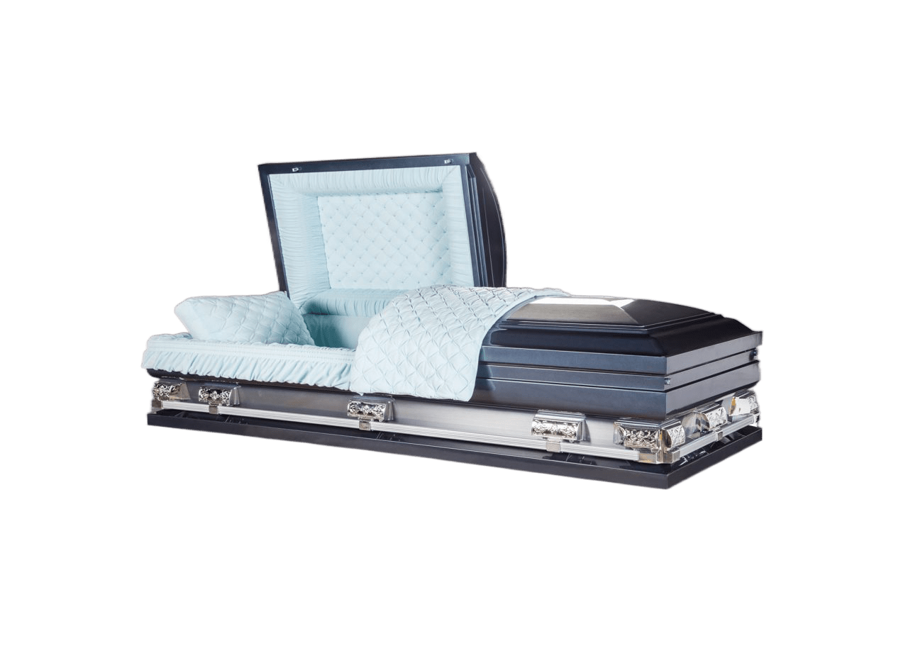 Athena Titan Casket Navy Blue Oversized