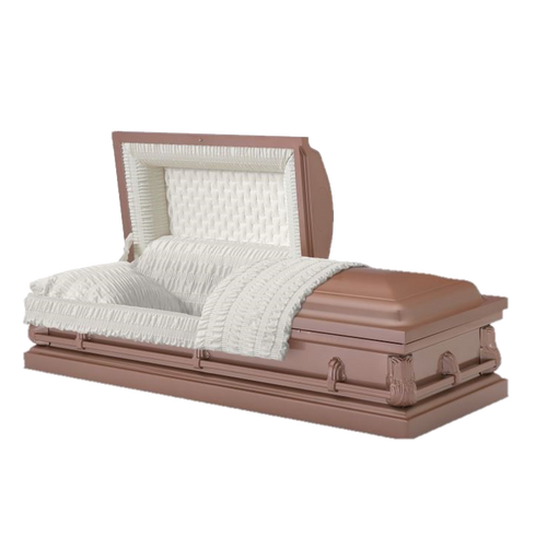 Aurora Series Copper casket — copper 20-gauge steel with copper crepe interior (view 2)