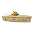 Discount Caskets Bamboo Casket — solid bamboo with cotton interior