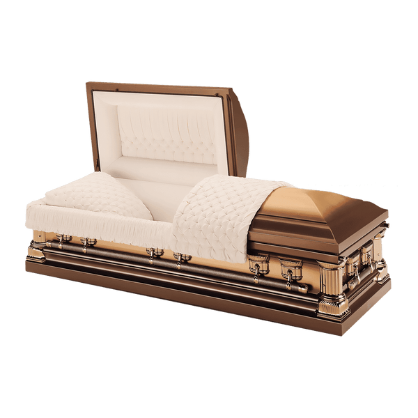 Batesville Aegean Copper Casket — velvet interior