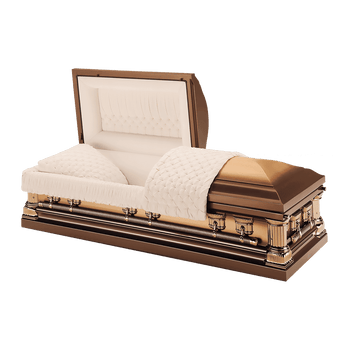 Batesville Aegean Copper Casket — velvet interior