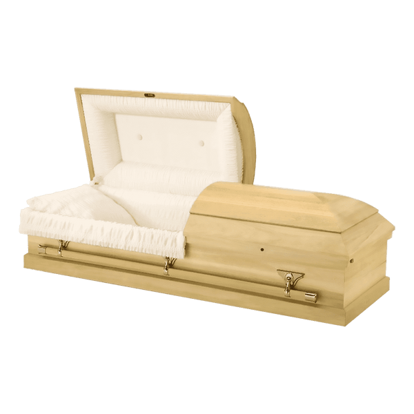 Batesville Citation Hardwood casket — solid poplar with rosetan crepe interior