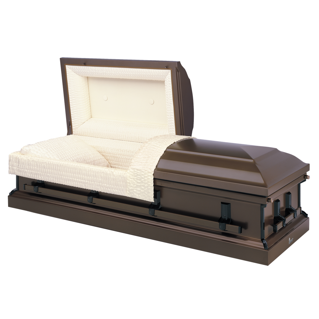 Batesville Earthtone Casket — 20-gauge steel with rosetan crepe interior (view 2)