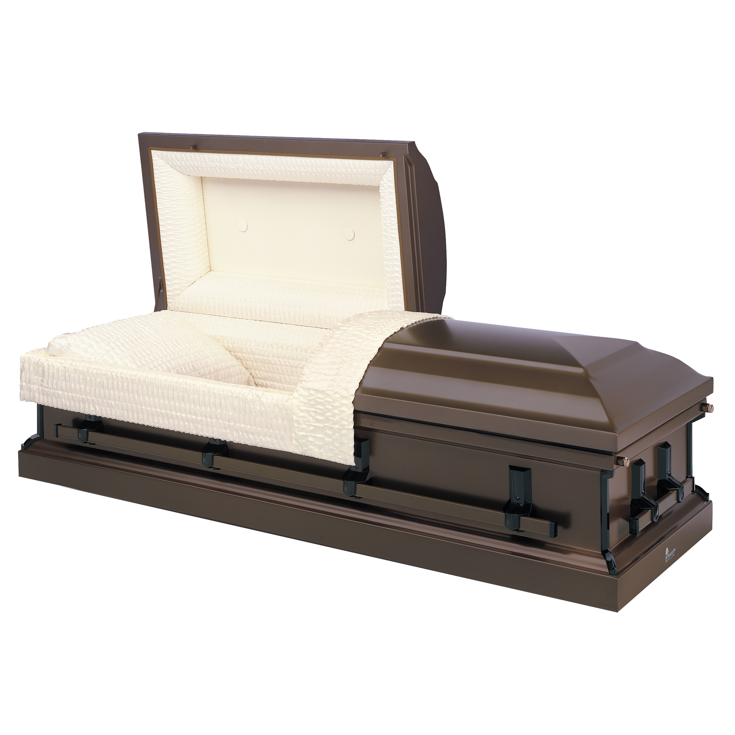 Batesville Earthtone Casket — 20-gauge steel with rosetan crepe interior (view 2)