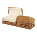 Batesville Fairfield Hardwood casket — solid poplar with rosetan crepe interior