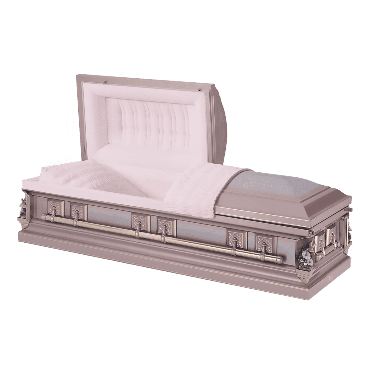 Batesville Golden Rose Casket — rose 16-gauge steel with moss pink velvet interior (view 2)