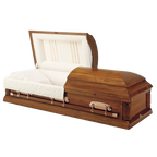Batesville Hanover Hardwood casket — solid poplar with rosetan crepe interior (view 2)