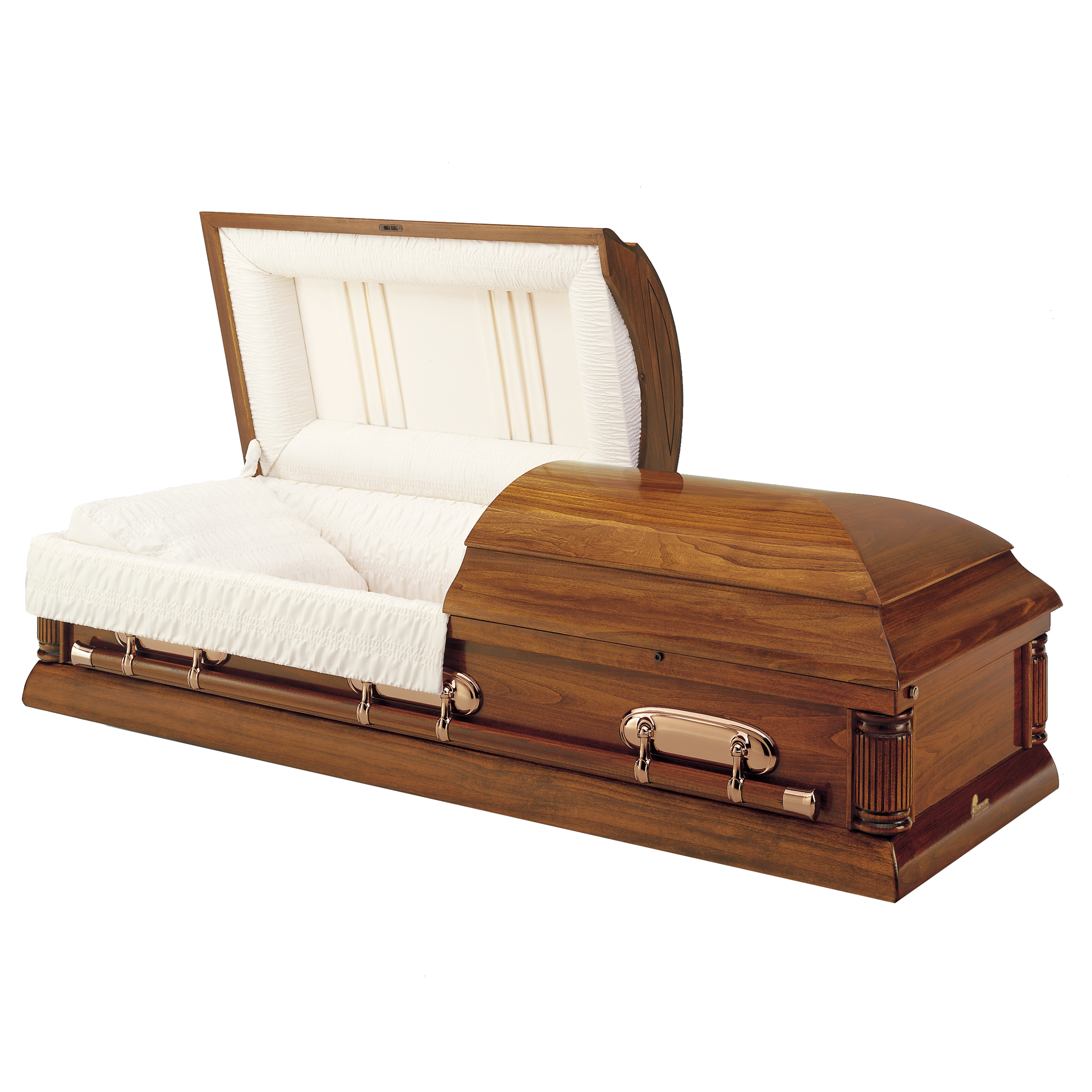 Batesville Hanover Hardwood casket — solid poplar with rosetan crepe interior (view 2)