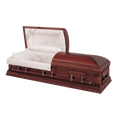Batesville Hartfield Hardwood casket — solid poplar with rosetan crepe interior