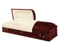 Batesville Meridian Hardwood casket — solid poplar with rosetan crepe interior