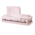 Batesville Misty Rose Casket — rose 20-gauge steel with moss pink crepe interior