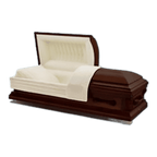 Batesville Paragon Mahogany casket — solid mahogany with champagne velvet interior (view 2)