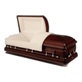 Batesville Pembroke Cherry casket — solid cherry with champagne velvet interior