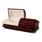 Batesville Premier Mahogany casket — solid mahogany with champagne velvet interior (view 2)