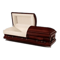 Batesville Premier Mahogany casket — solid mahogany with champagne velvet interior