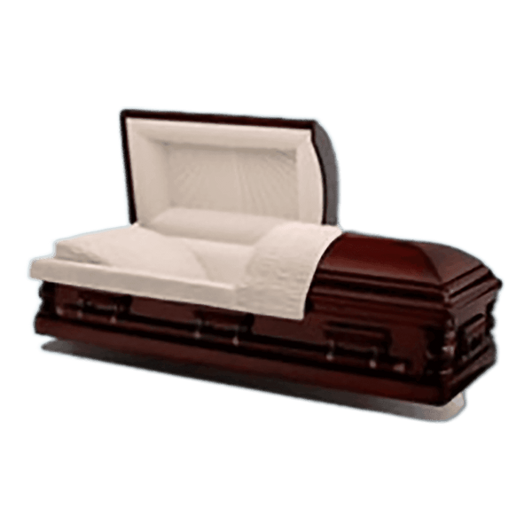 Batesville Prominence casket — solid sycamore with champagne velvet interior