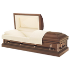 Batesville Roman Bronze Casket — bronze 20-gauge steel with rosetan crepe interior (view 2)