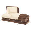 Batesville Roman Bronze Casket — bronze 20-gauge steel with rosetan crepe interior