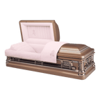 Batesville Silver Rose Casket — silver 18-gauge copper with velvet interior (view 2)